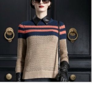 Jason Wu sweater - tan/orange/navy